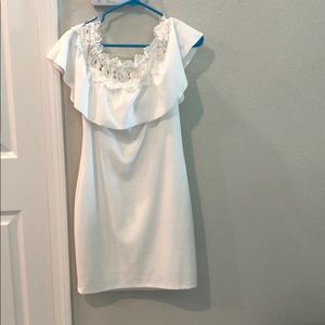 White semi formal dress